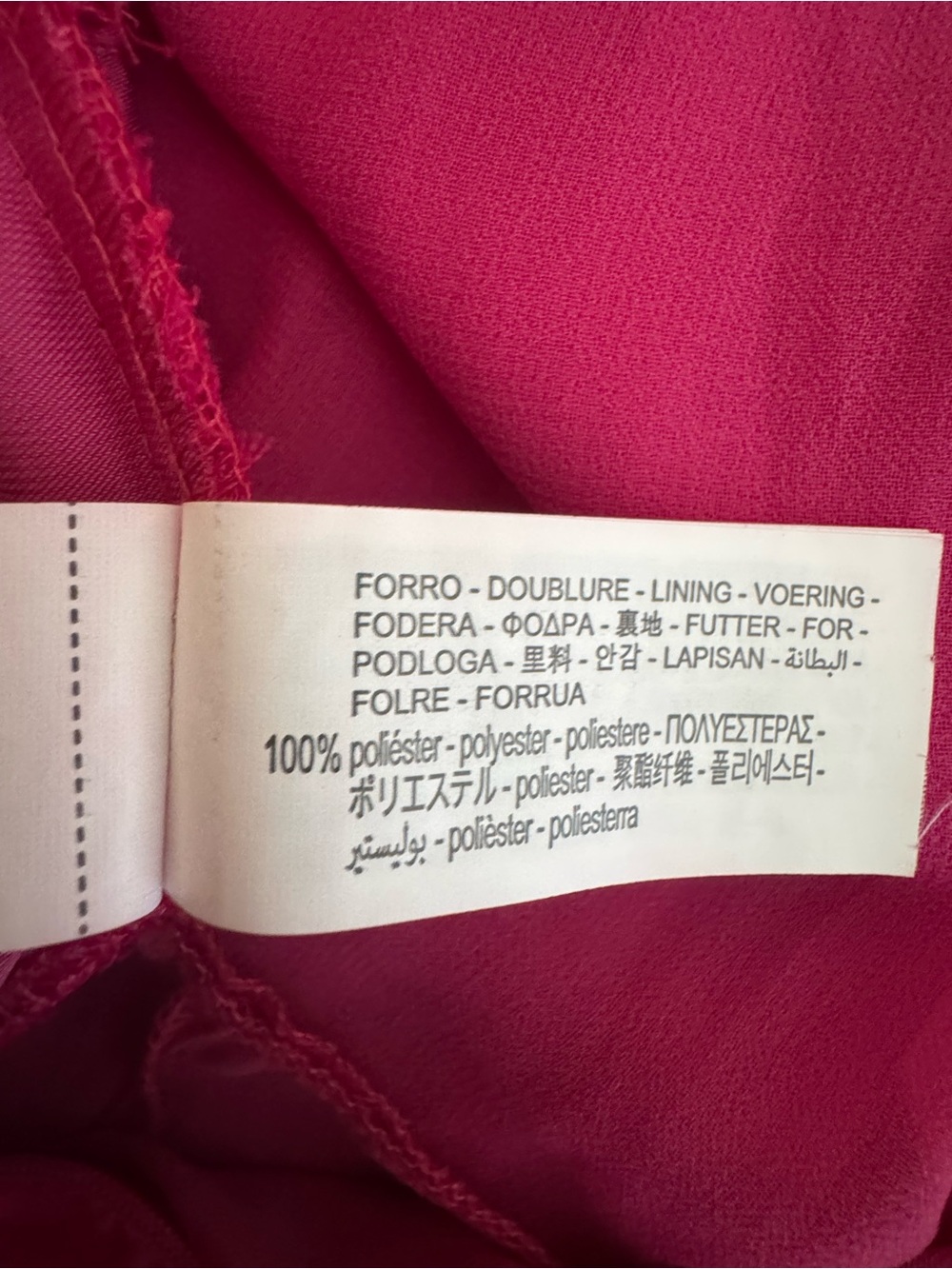 ZARA Satin Pink Wide Leg Jumpsuit Draped Sleeveless Fuchsia Size M NWOT - Picture 9 of 9